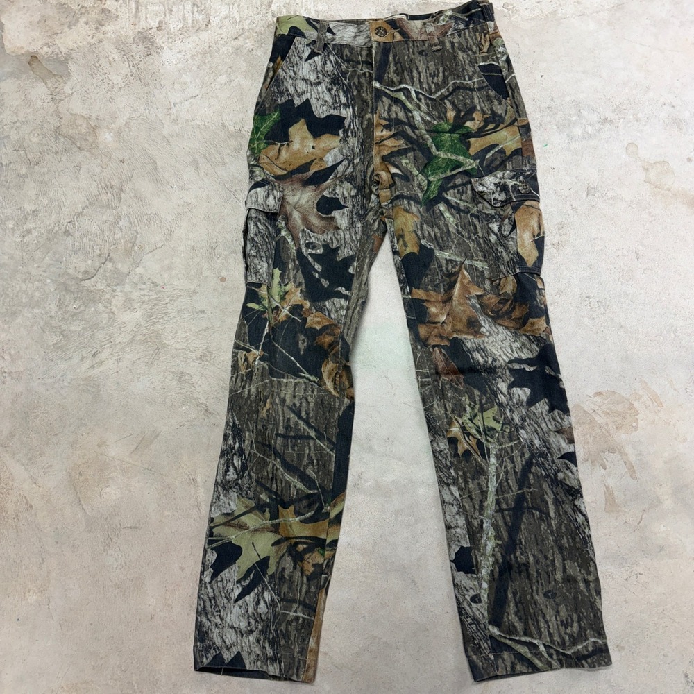 Mossy Oak Junior Explorer Cargo Pants Camouflage Polyester Cotton Blend XL TG XG